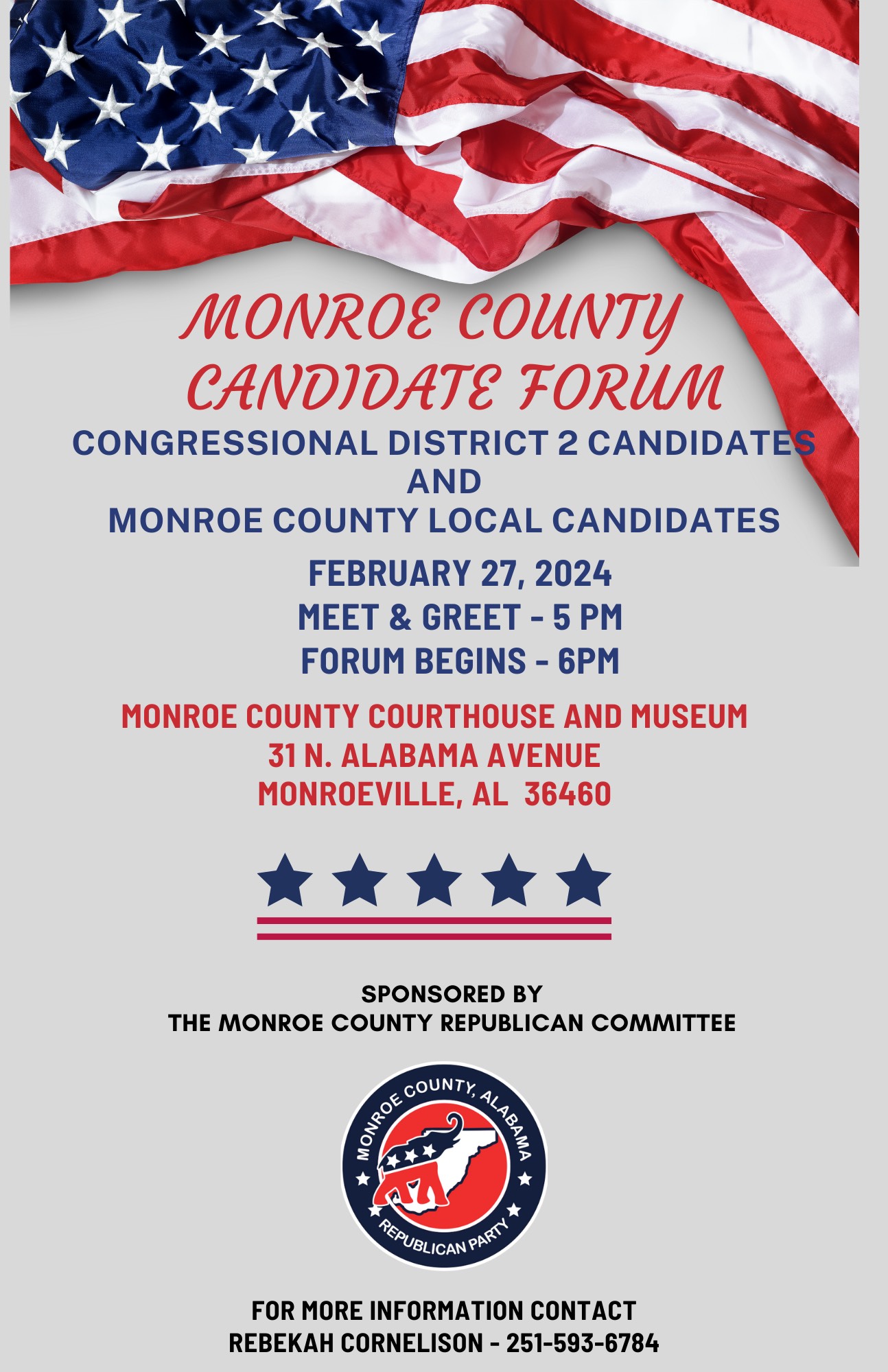 Monroe County GOP Candidate Forum - Alabama Republican Party